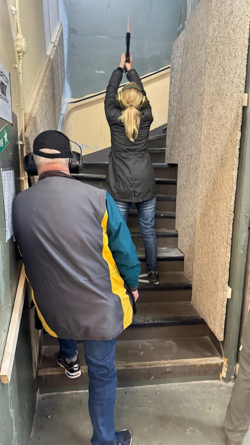 Skyttar i trappan på Toraberget